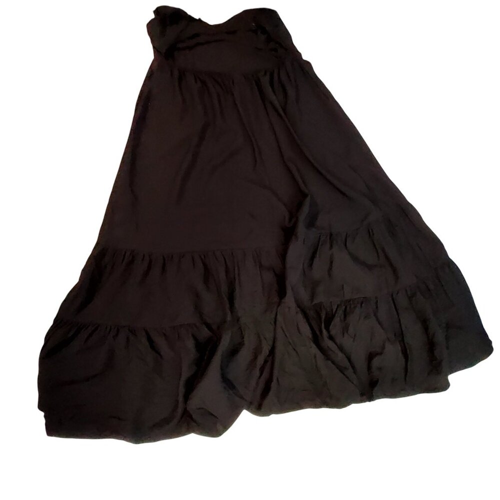 A New Day Black Sleeveless Maxi Dress XXL Rayon/Nylon Lightweight Flowy Design - Picture 12 of 12